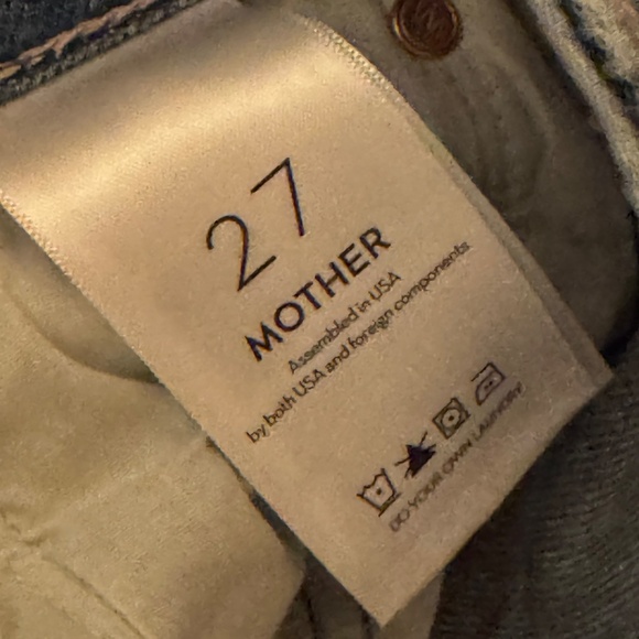 MOTHER Superior High Waisted Hiker Hover jeans in Slay It With Flowers - Picture 10 of 11